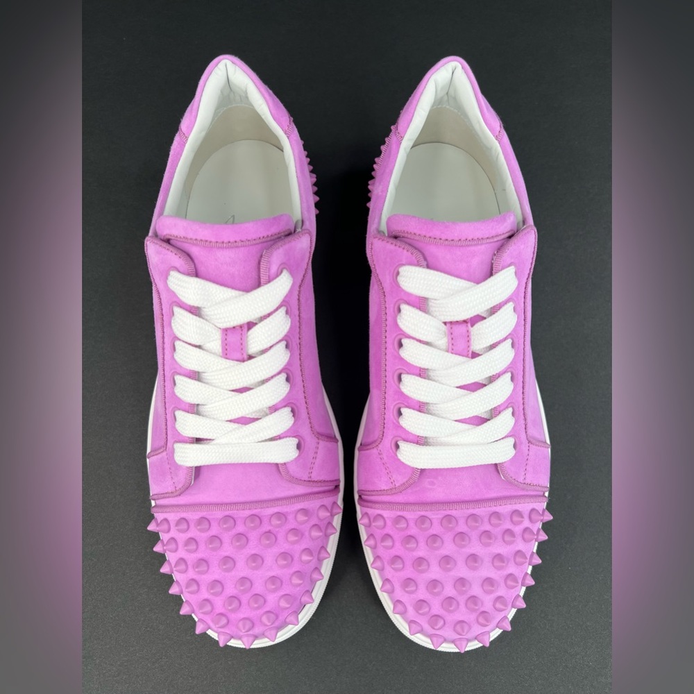 Christian Louboutin Vieira 2 Orlato Flat Bubble Gum Pink Women Sneakers EU 38 - Picture 13 of 13